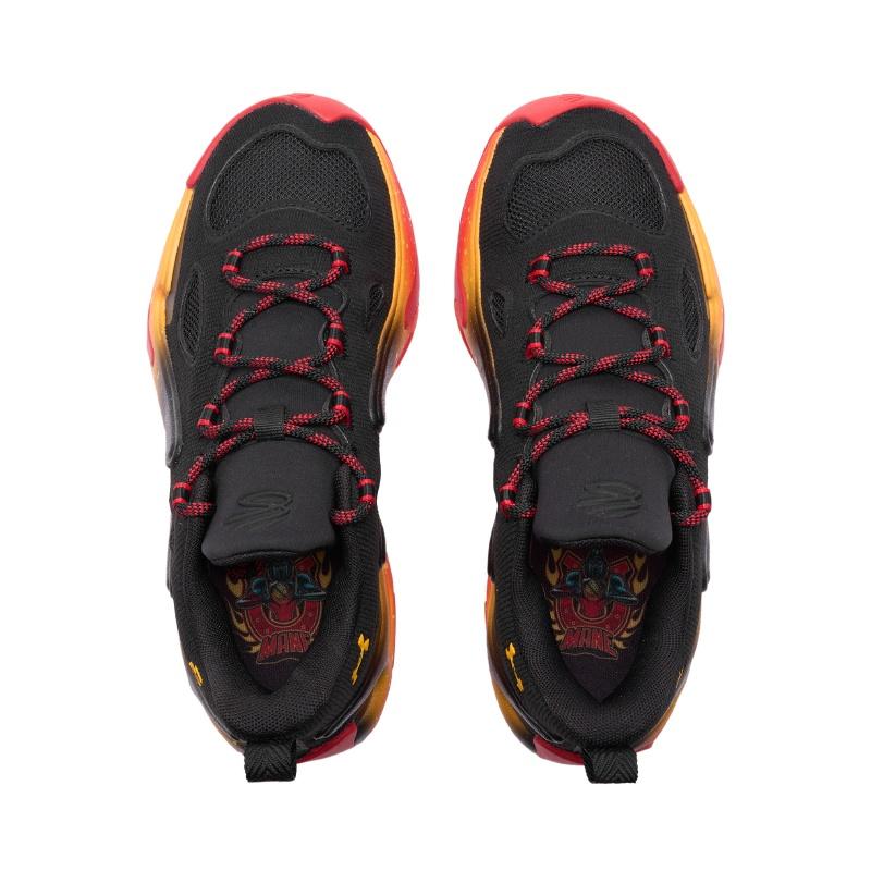 Under Armour Pantofi de baschet Curry 13 High-Top Adidași pentru copii Negru Roșu 6014870-002