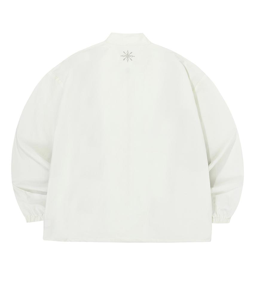 Openyard(Oy) Tribal Logo Double Zipper Track Jacket - Cream