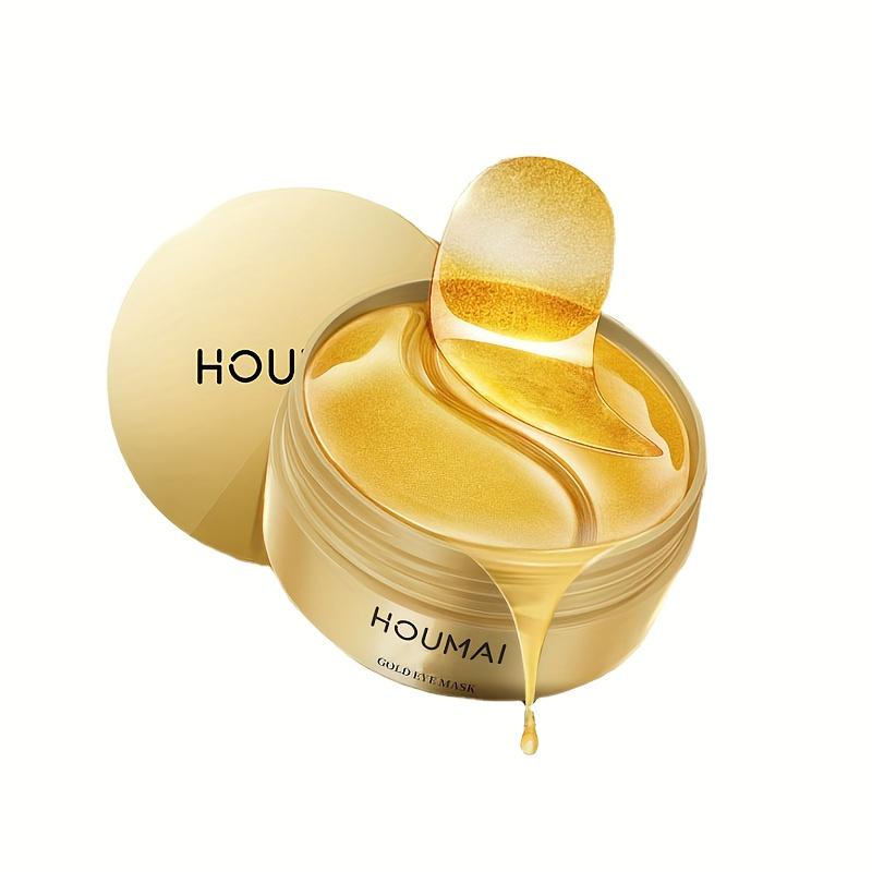 

30 пар масок для глаз с золотом 24 карата. Уход за глазами, разглаживание темных кругов, мягкие и гладкие кристальные маски для глаз с тонкими линиями. золотистый