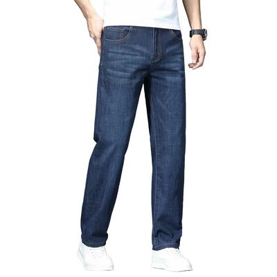 Sommer Dünne Lässige Jeans Herren Stretch Gerade Jugend Business Mode Vielseitige Denim-Hose