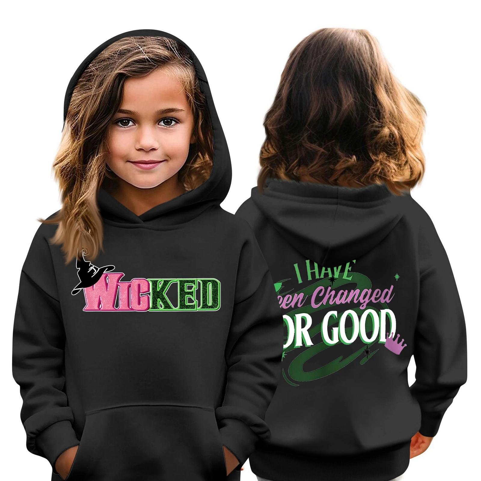 

Детская толстовка с капюшоном для мальчиков и девочек, модная толстовка с длинными рукавами и карманом, 3-14 лет 100