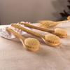Bamboo Bristle Bathing Shower Brush Back Massage Scrubber Skin Cleaning Tool