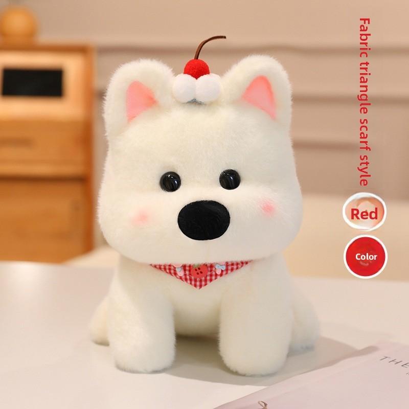 West Cute Highland Plush Doll With Hat And Scarf Design For Play Childrens