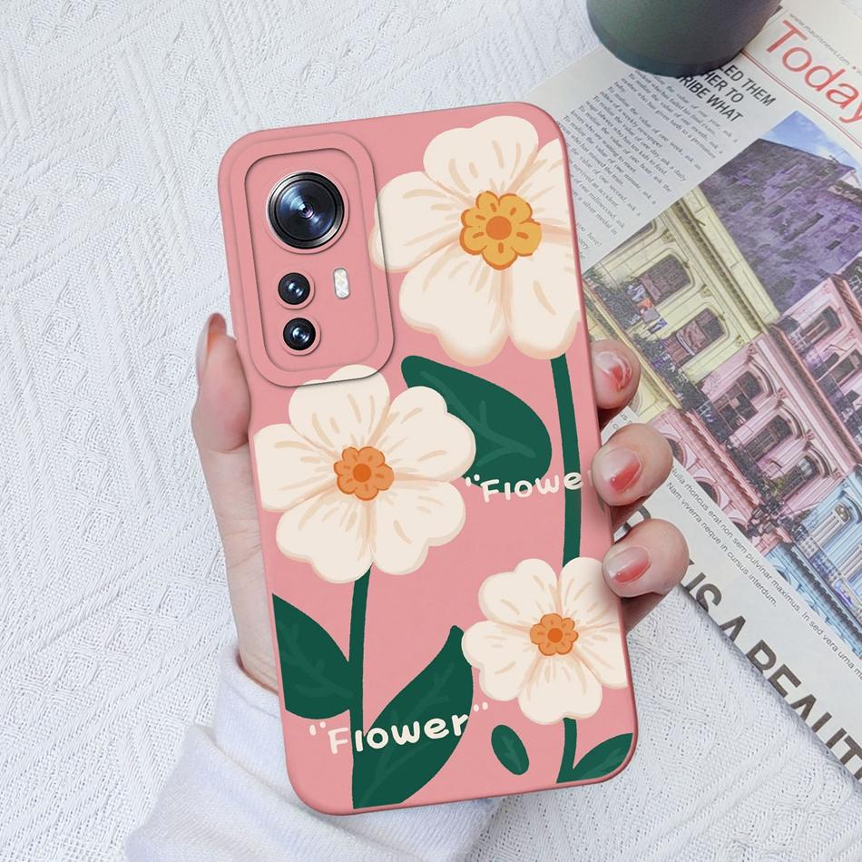 Case For Xiaomi 12 Pro Lite Ultra Cute Flower Astronaut Soft Liquid Silicone Anti Drop Phone Back Cover For Xiaomi12 Funda Capa
