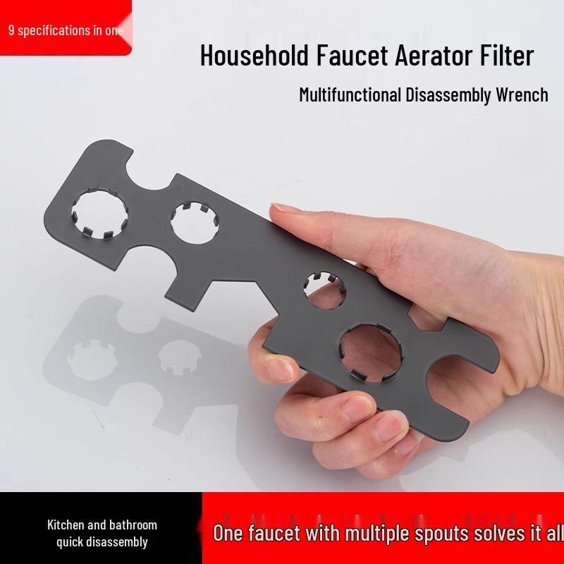 Universal Stainless Steel Aerator Wrench for Basin Faucets and Vanity Washbasins
