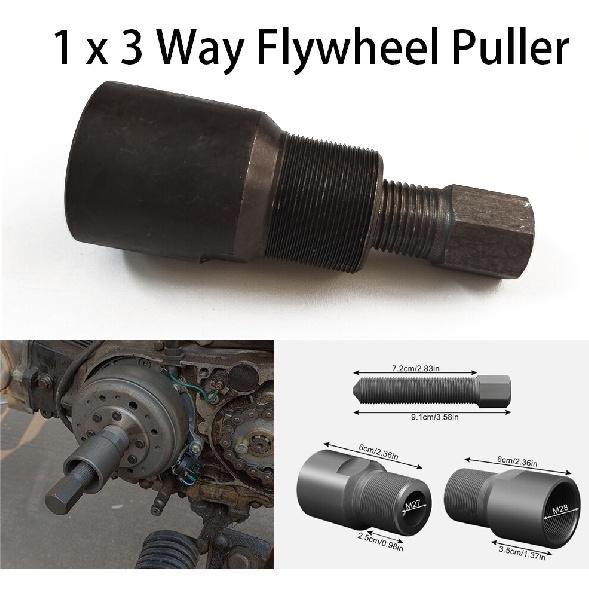 3Way Motorcycle Flywheel Puller Magneto Stator Engine Repair Tool 27mm 28mm 16mm
