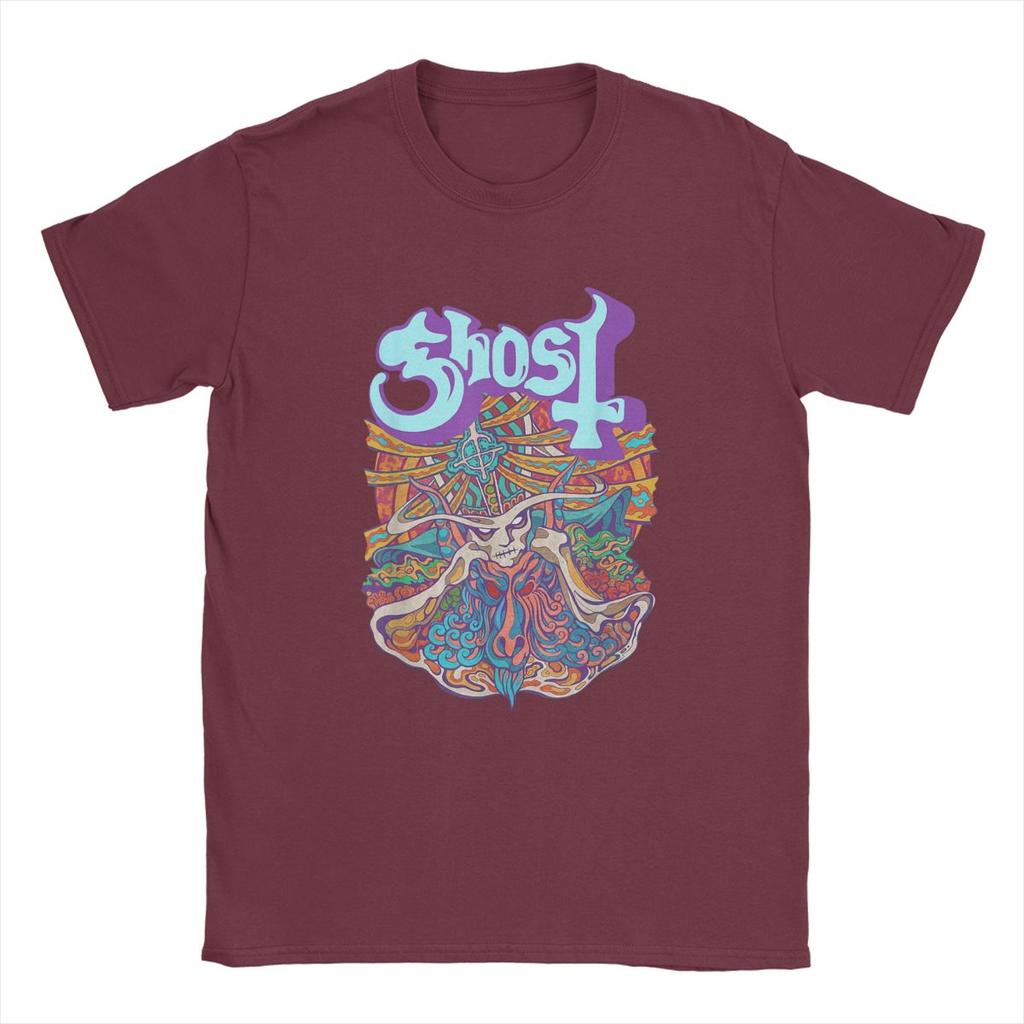 Ghosts Band Seven Inches Of Satanic Panic T Shirt for Men Cotton T-Shirts Crew Neck Heavy Rock Hip Hop Tees Short Sleeve New