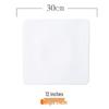 12-inch Square Pure White Ceramic Dinner Plate