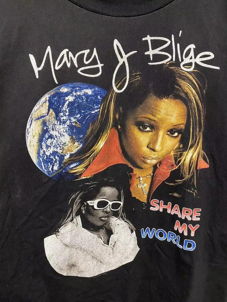 Mary J Blige Share My World Black Full Size S-5XL Unisex T-Shirt XL