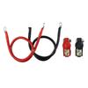 Complete Set of 2 Battery Cables with M8 Connectors 50cm Length 16mm2 5AWG for 12V For Car and Solar Batteries