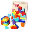 Tetris 3d Wooden Puzzle Toys For Kids Brain Training Educational Gifts Prop