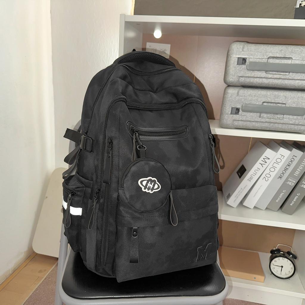 Schoolbag Lightweight Backpack Women's Travel 1011 New Male Junior High School Student College Student Large Capacity Travel Backpack Men's School Bag