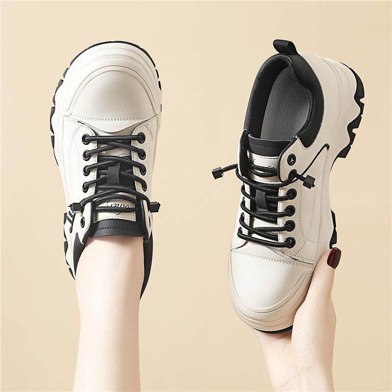 Fashion casual platform daddy sneakers platform spring and autumn new versatile white shoes women s shoes women 35