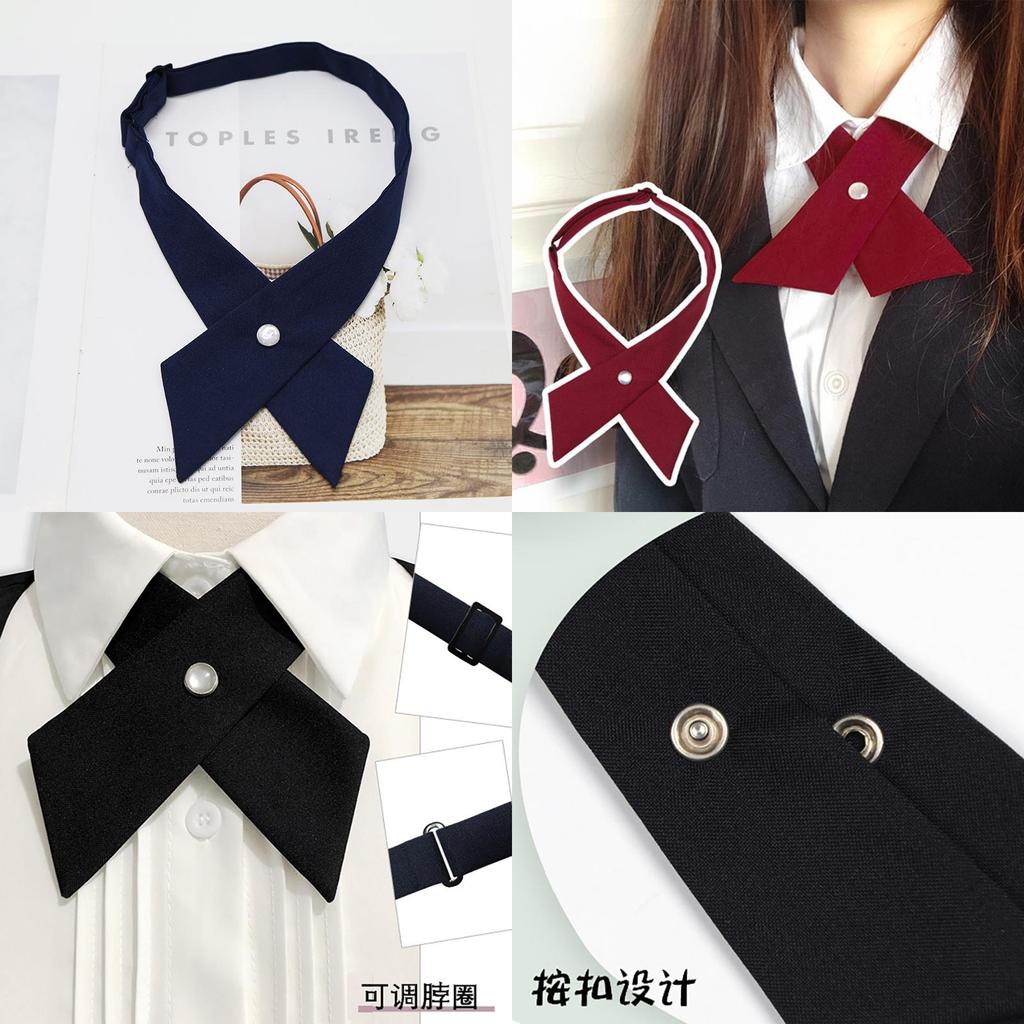 Student Graduation Cross Neck Bow Tie Accessory For Academic Attire
