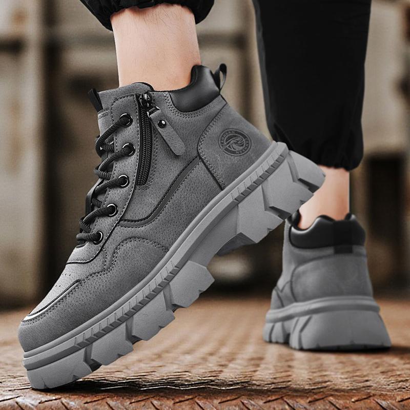 Nová móda Podzim a zima Pánské vysoké boty Martin Studenti Muži Chlapci Trendy Pracovní obuv Měkká podešev Ochrana práce Martin Tenisky