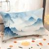 Blue Mountain Clouds Pillowcase Suitable For Sofa Bedroom Car Pillow Cover Cushion Rectangular Back Cushion