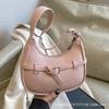 2025 New French Underarm Bag, High-end Niche Lychee Pattern Crescent Bag, Simple and Versatile Single Shoulder Messenger Bag