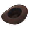 Eye Catching Western Hat Cosplay Costume Hat Stage Show Props Hat Halloween Costume Leather Belt Hat Carnivals Party Hat