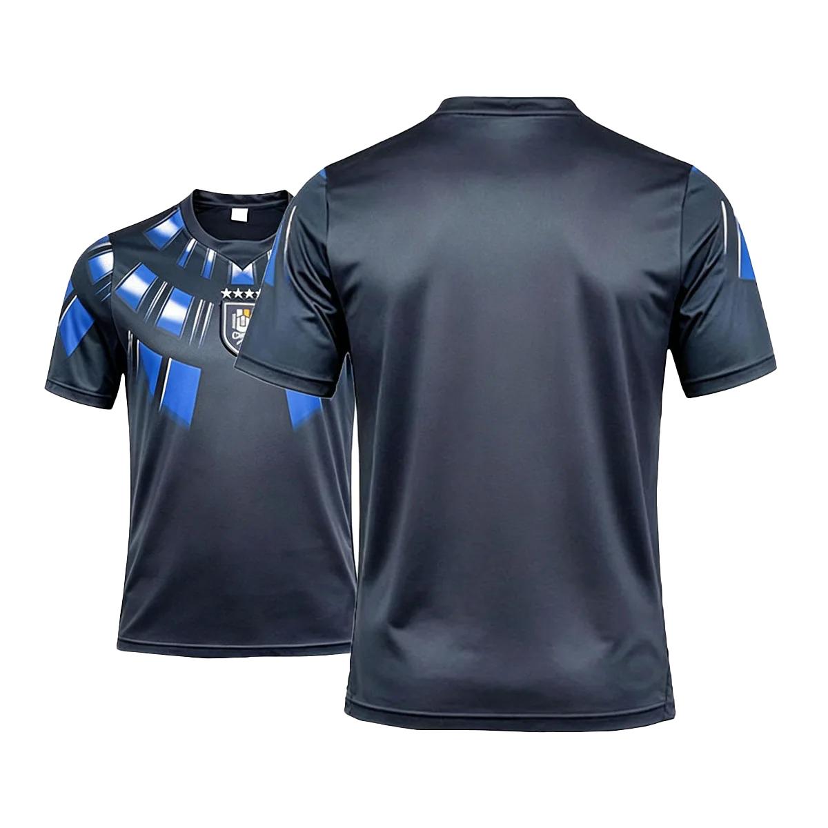 

2026 Uruguay National Team Away Jersey, Black Blue Armored Print Soccer Shirt Breathable Football T-Shirt for Sports Training XXXL зелений
