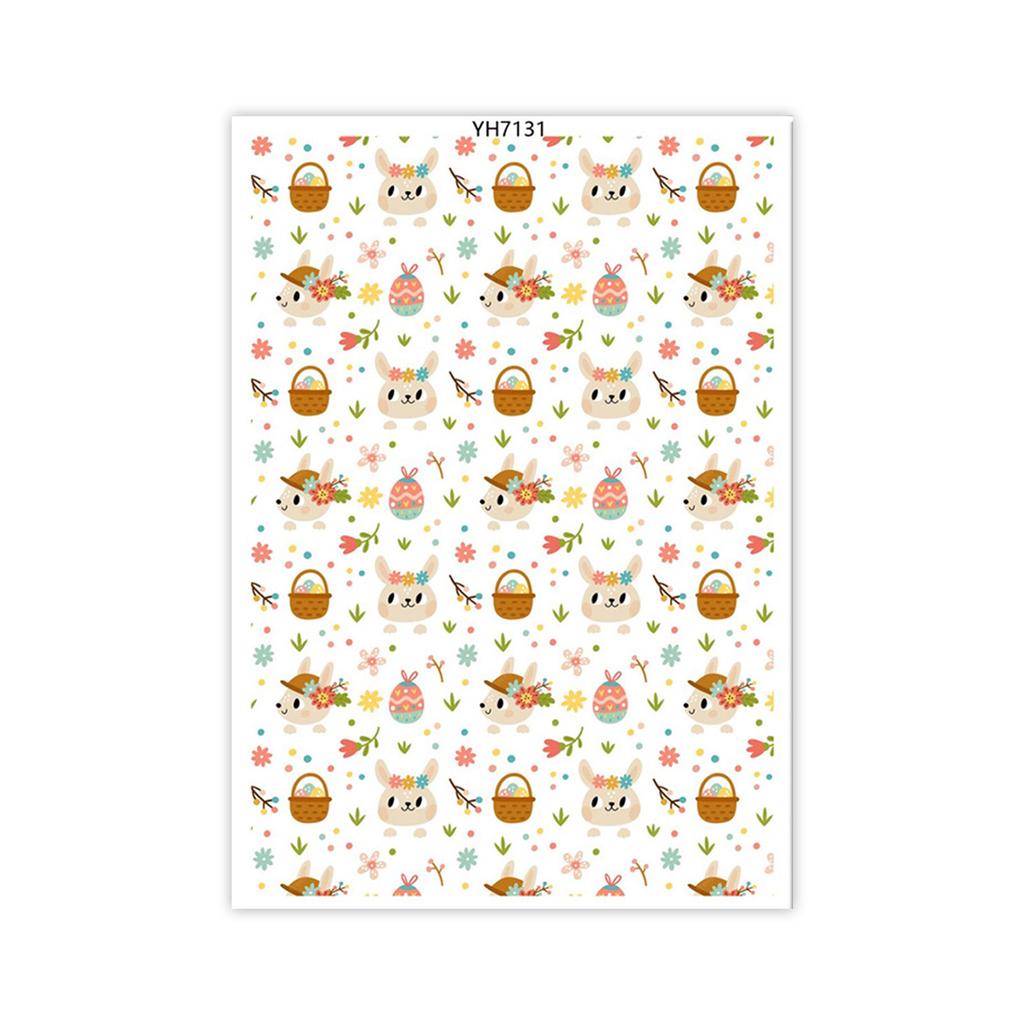 Water Soluble Clay Transfer Sheets Easters Rabbits Colored Eggs Transfer Paper Earrings Making Tool for Jewelry Making