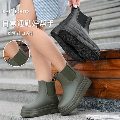 Neue kurze Regenstiefel Damen Japanische Internet-Prominente Modebekleidung Regenschuhe Damen Erwachsene Wasserdichte Schuhe