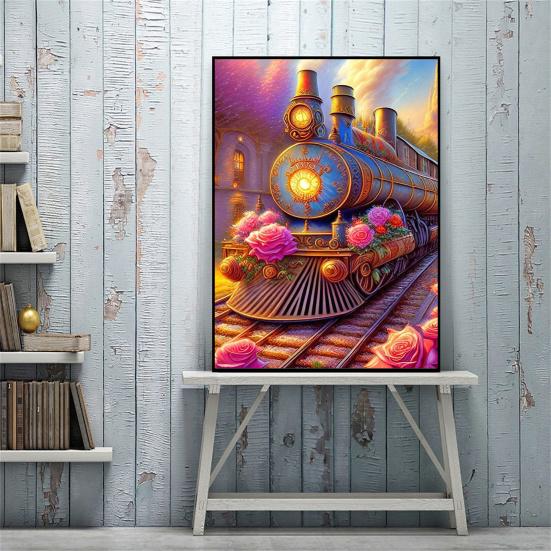 5D Deimantų meno rinkinys Traukinio raštas Kraštovaizdis Padidinkite kūrybiškumą Sumažinkite įtampą su išskirtiniais kalnų krištolais Siuvinėjimas Mozaika kryžminio dygsnio namų dekoravimas