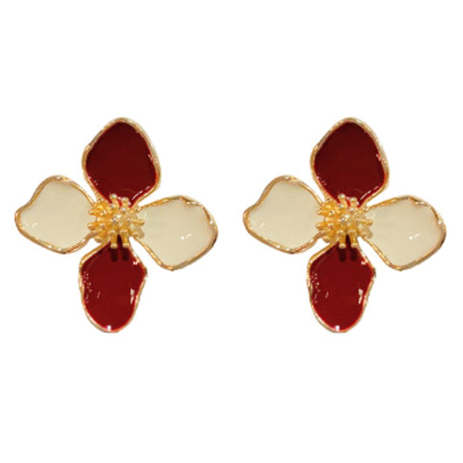 

Елегантні сережки-пусети з дизайном гібіску для жінок, романтичні корейські стилі, вінтажний шарм, модна біжутерія, аксесуар різнокольоровий