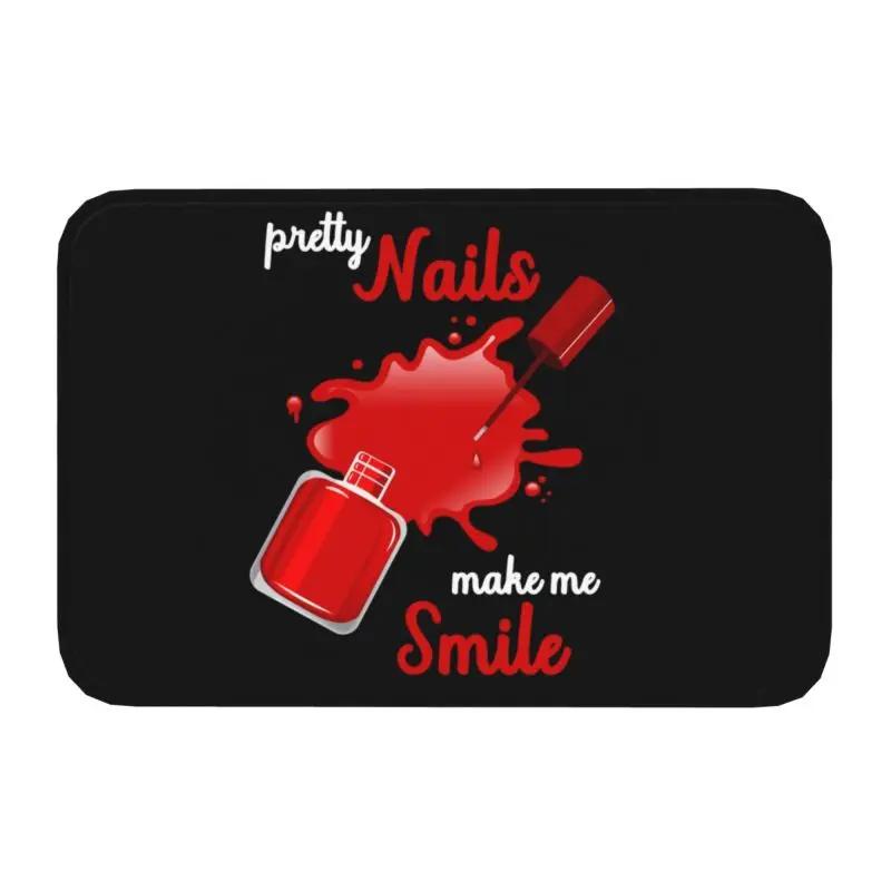 Nails Polish Eat Sleep Repeat Front Door Floor Entrance Mat Outdoor Tech Funny Quotes Bathroom Kitchen Doormat Garage Carpet Rug