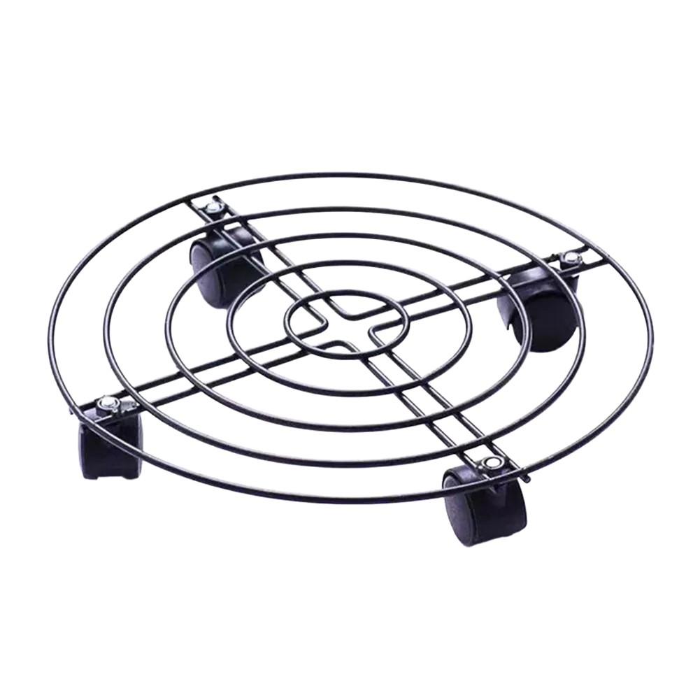27CM Diameter Iron Plant Stand Mobile Plant Stand Indoor Outdoor Use 27cm