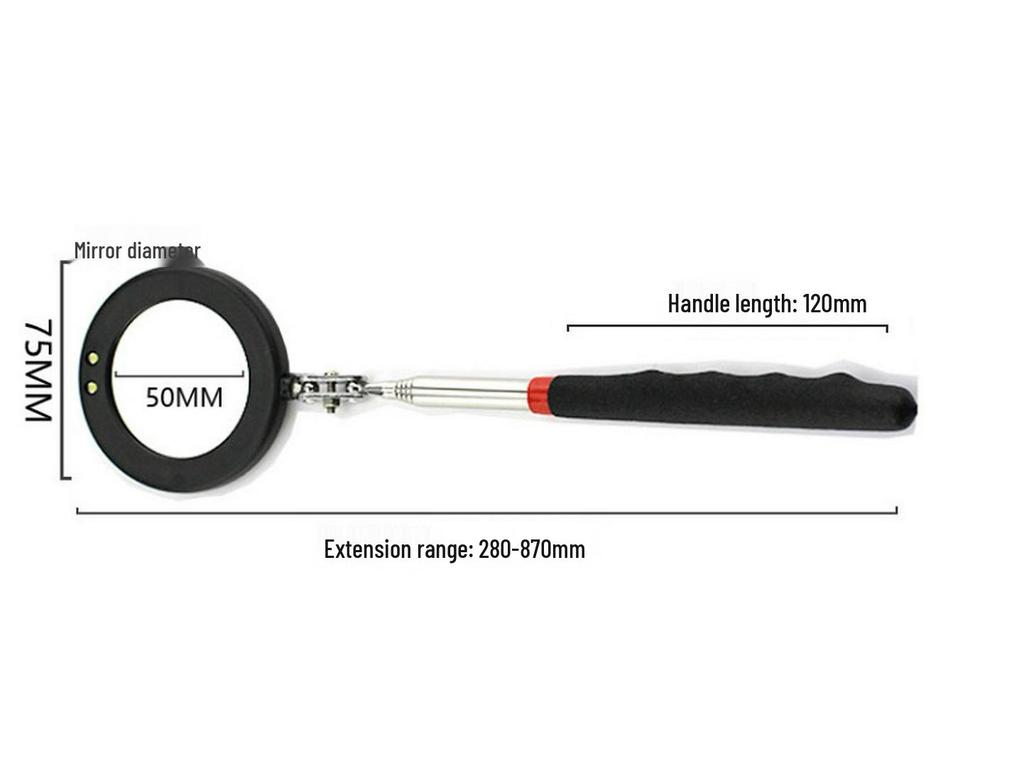 Universal Telescopic Undercarriage Inspection Mirror with Light for Car Repair