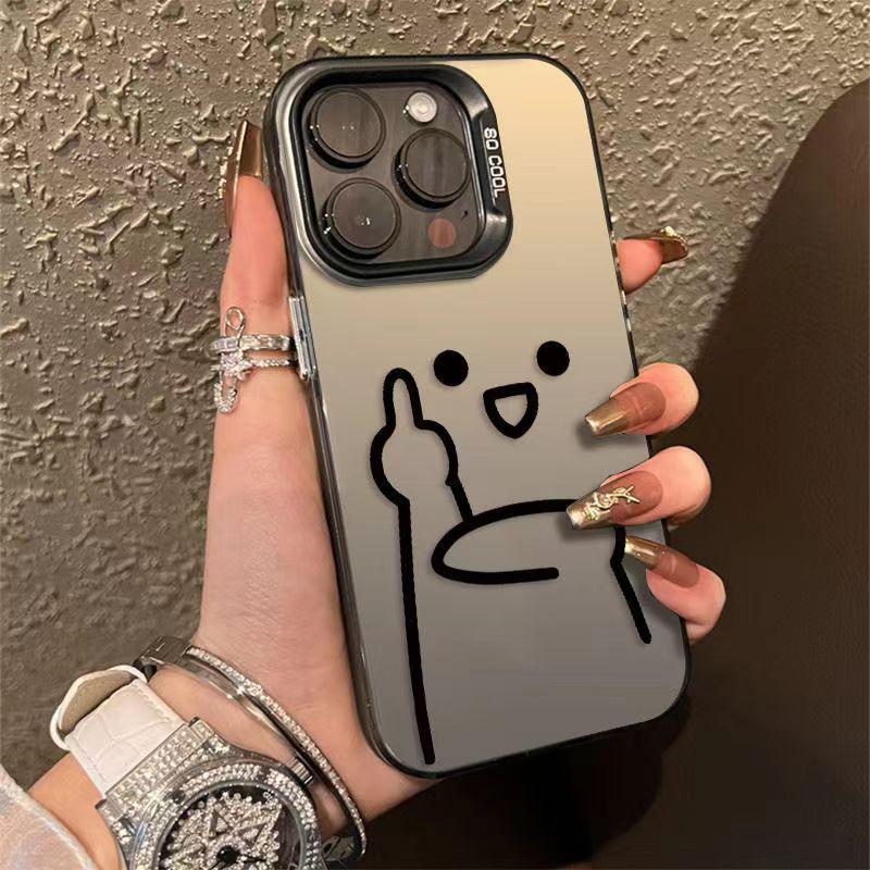 Applicable Middle Finger iPhone 15/16 Pro Max Case for 11/12/13/14/17 Air Models - Cross-Border Design