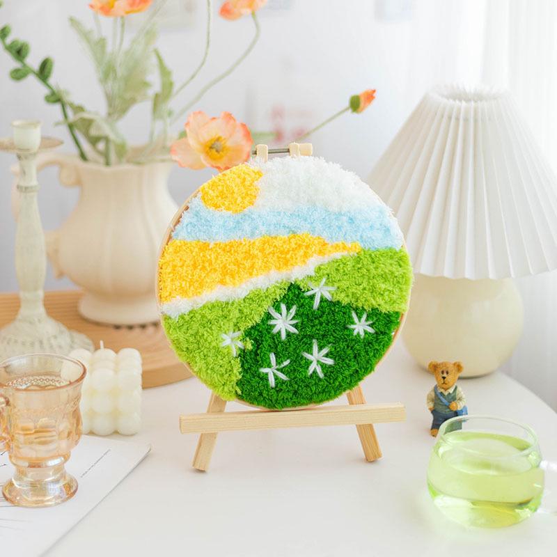 Moss Coaster Rug Kit: Beginner-Friendly Mori Style Doormat Gift Set