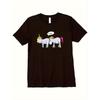 MenS WomenS Black Breathable ShortSleeve TShirt with White Cartoon Horse Jockey PrintCasual T Shirt Women
