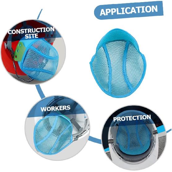 2Pcs Washable Helmet Liner Pads Breathable Hard Hat Insert Liners for Cooling and Sweat Absorption Safety Head Protection Accessories