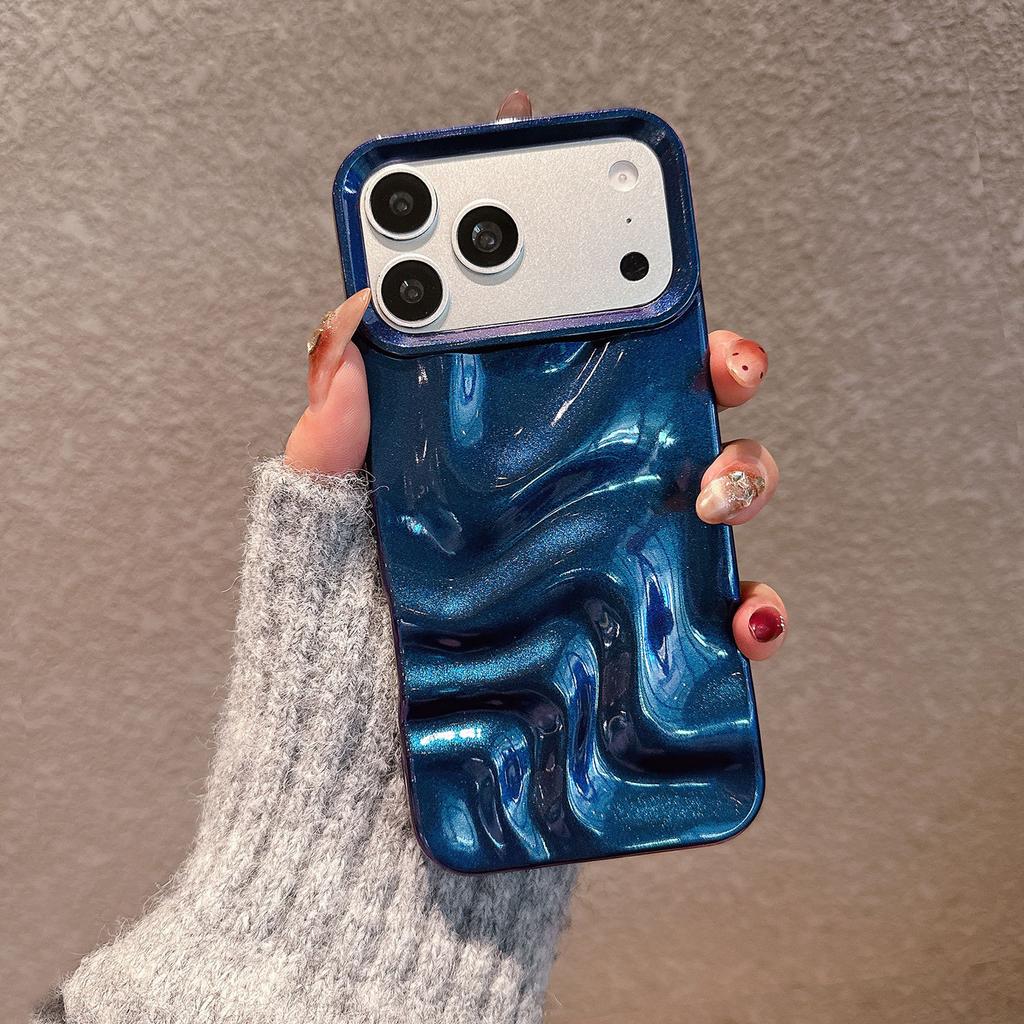 Simple Three-dimensional Water Ripple for IPhone17promax/16 Mobile Phone Case Apple 15/14/12/13 Soft 11