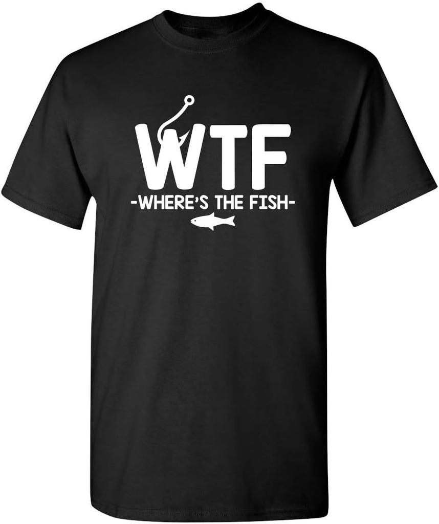 Funny Fishing T-shirt WTF Where's The Fish T-shirt