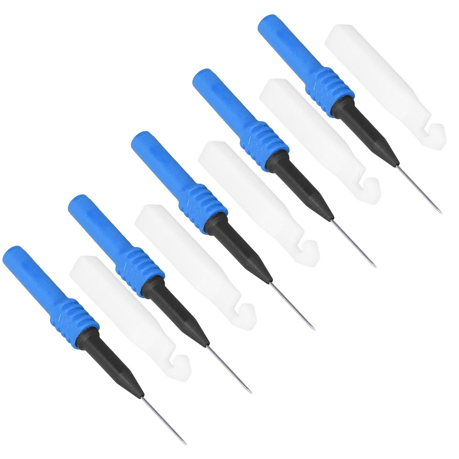5 шт. иглы для прокалывания тестового щупа 0,7 мм с оболочкой для тестирования набора принадлежностей для мультиметра Blue