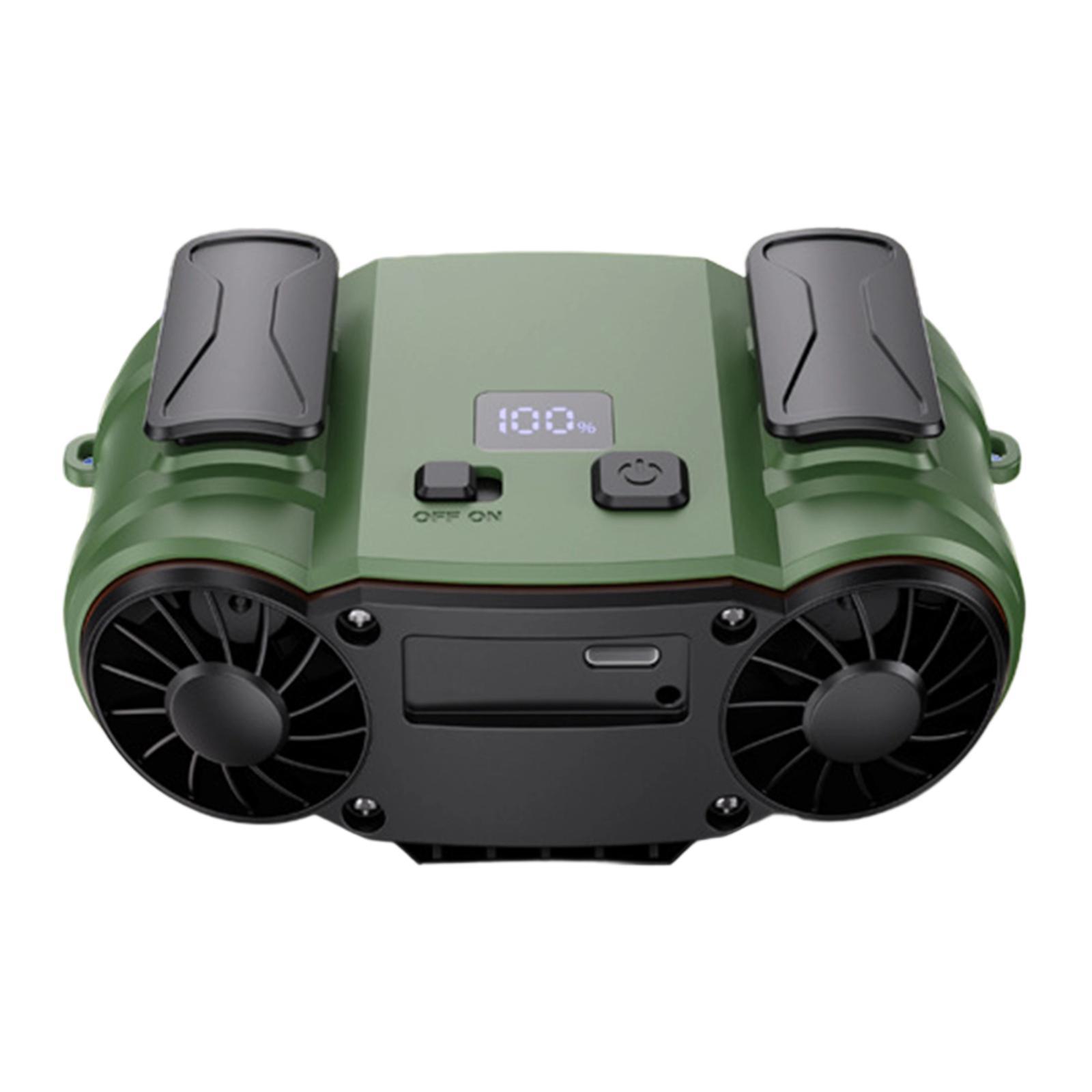 Portable Waist Fan Cooling Fan Equipment Fast Cooling Versatile Lightweight зелёный