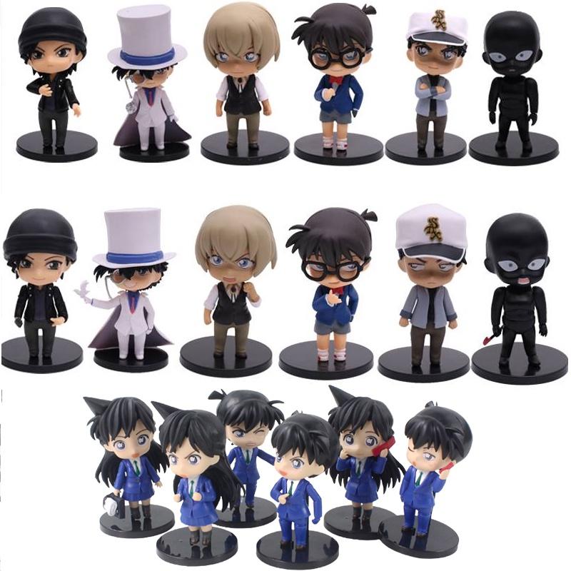 Detective Conan Figures Set Of 6 Pvc Material About 9-12cm Height Perfect For Home Ornaments