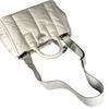 PRADA Nappa bomber Handbag gray Women 2way used