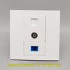86 Type Category 6 Gigabit Network & Fiber Optic TV Socket Panel