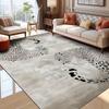 1PC Leopard Print Heart-shaped Area Carpet Floor Mat Suitable for Bedroom Living Room Balcony Terrace Room Home Decoration