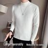 Men's Slim Fit Crew Neck Knit Sweater - Autumn/Winter 2024 Trendy Base Layer