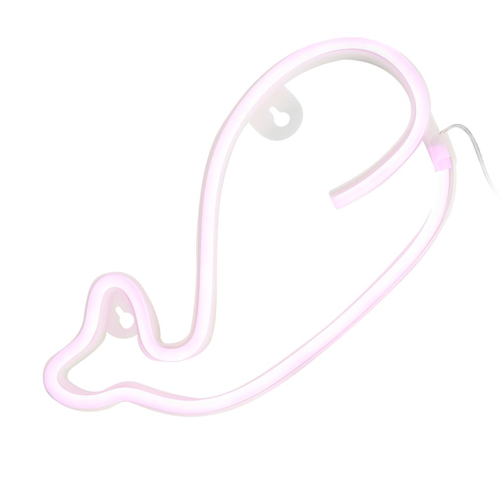 Whale Neon Sign Battery Operated USB Powered LED Neon Light for Party Home Decoration