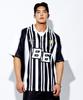 BATTRACT Collar Football Oversized Short Sleeve Jersey_Black(Yellow)