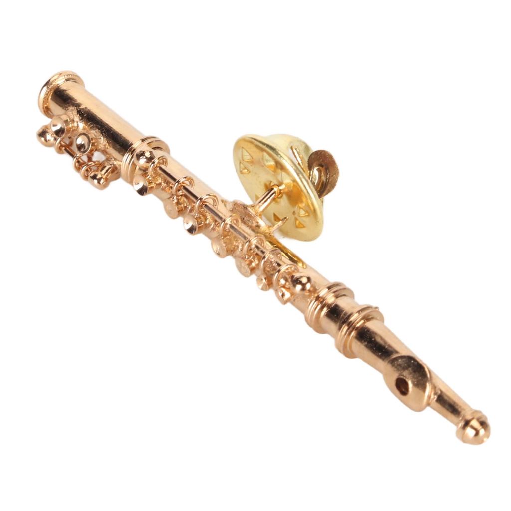 Music Brooch Elegant Exquisite Metal Gold Color Beautiful Musical Instrument Brooch for Party