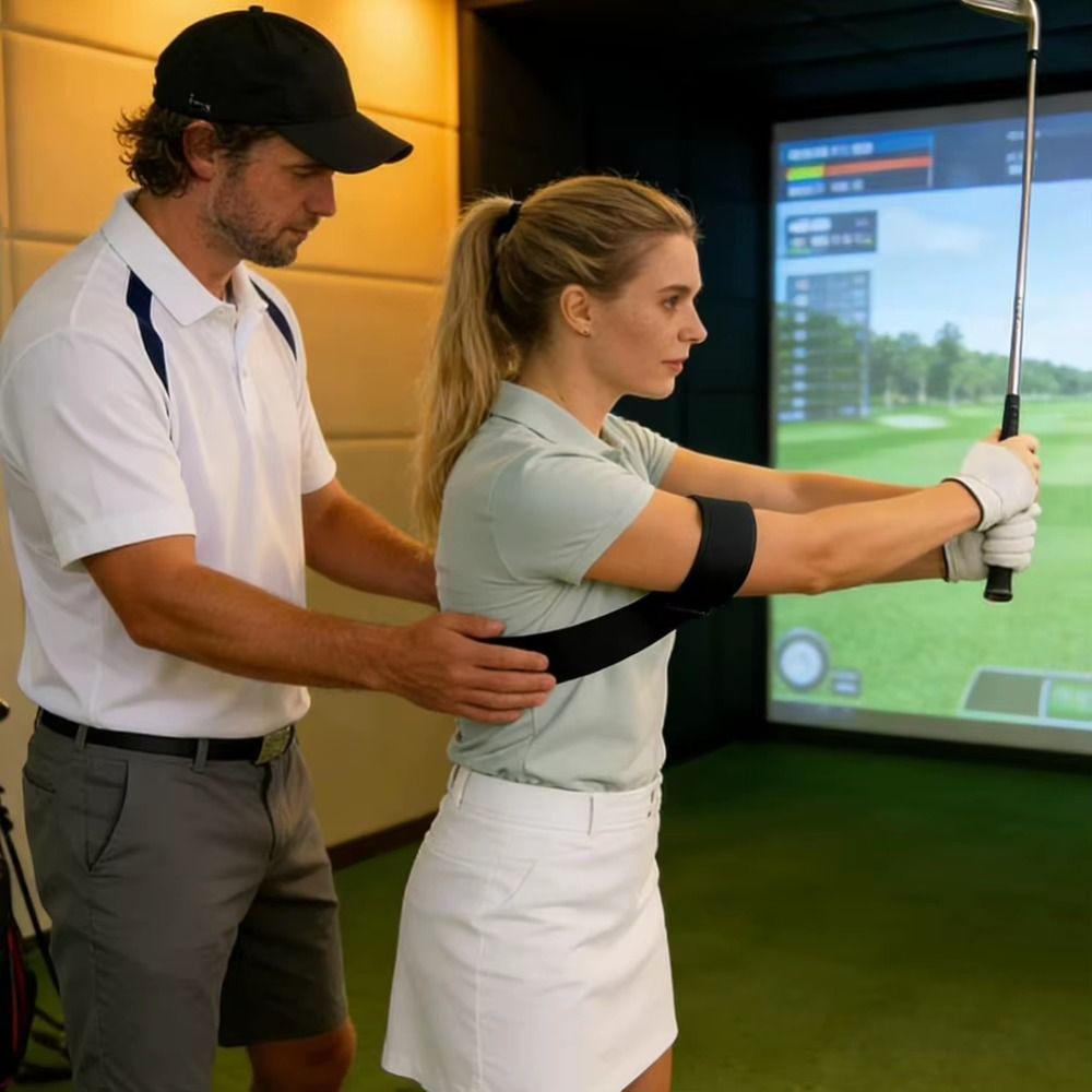 Foldable Golf Swing Training Arm Band Elastic Golf Swing Trainer Golf Swing Training Aid  Unisex