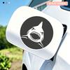 Tweedimensionale Platte Sticker,"Groot Zwart-Wit Grote Witte Haai Badge"Waterdichte Vinyl Sticker,Geschikt voor Gladde Oppervlakken Zoals Tankdoppen,