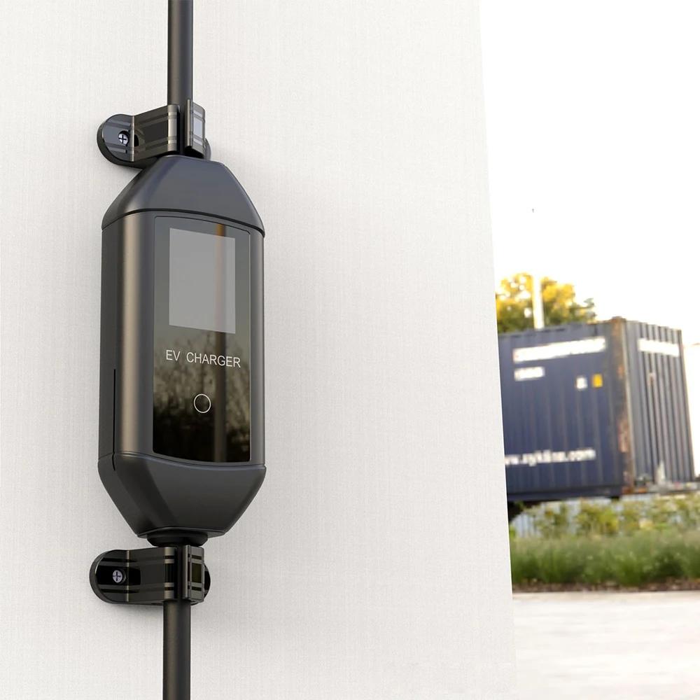 Wall-Mounted Car Charging Gun Bracket Clamp Fixed Clips Screw Mount Holder Stand For Portable EV Charger Box Type 1 Type 2 EVSE