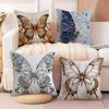 Colorful And Beautiful Butterfly Pillow Case Linen Pillow Case Sofa Home Decor Cushion Cover Cushion Cove